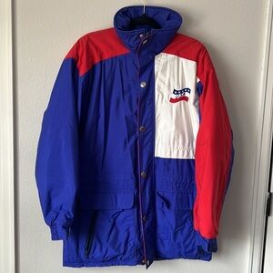 Vintage Champion USA Parka Blue Red White Unisex Medium America United States